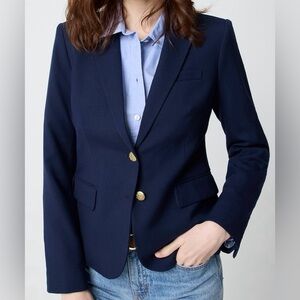 J.Crew‎ Schoolboy Blazer Navy Wool Gold Button Preppy Career Size 2